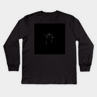 Zodiac sign constellation - libra Kids Long Sleeve T-Shirt